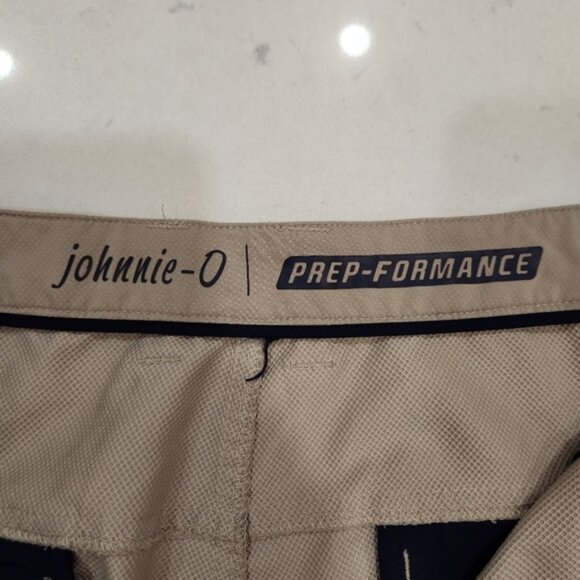 Johnnie-O Mulligan Shorts Mens 38 Khaki Prep-Formance Flat Front Stretch Golf - Picture 5 of 15